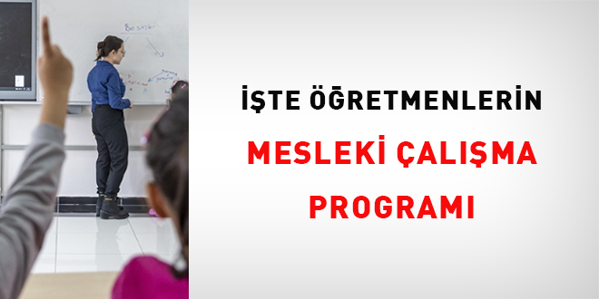 Öğretmenlerin 11-15 Kasım Programı Belli Oldu